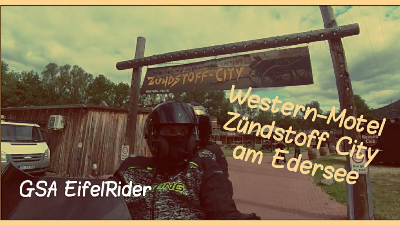 Zündstoff City Western-Motel am Edersee, ein MUSS für jeden Biker, BMW R1250GS Adv. Insta 360 One X2