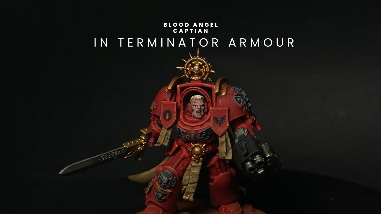 Painting the Captain in Terminator armour from the leviathan boxset as a Blood angel