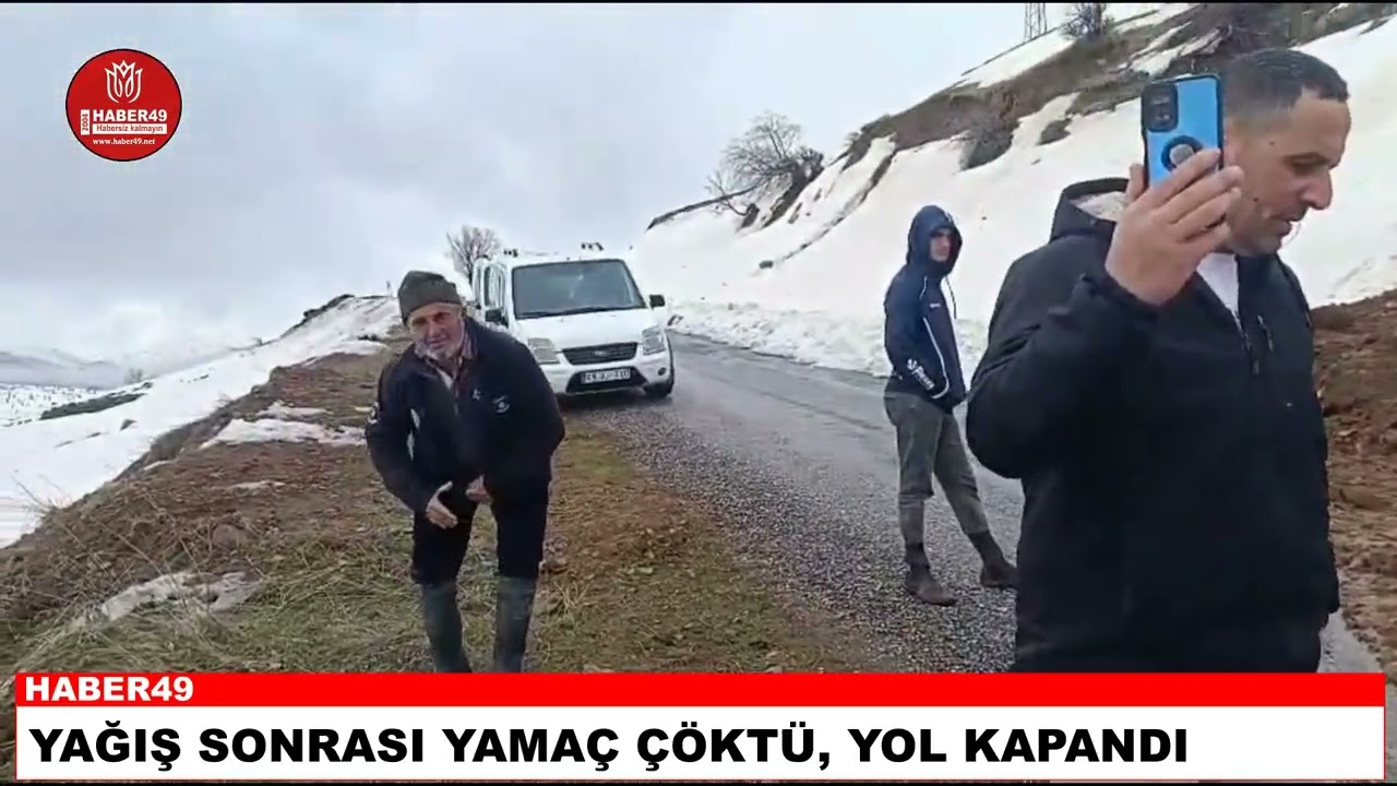 Оползень в Муше: сельская дорога закрыта для движения транспорта.