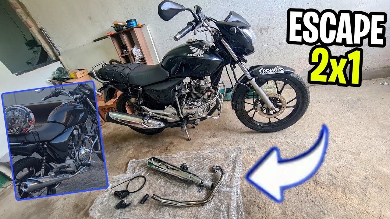 COLOCANDO O ESCAPE 2X1 DA MOTOCAR ESCAPES NA TITAN 150 KS!