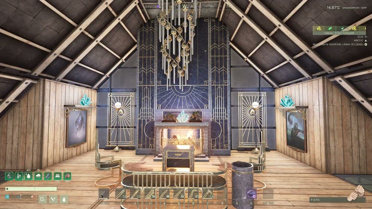 Icarus Ice base with Art Deco with all the lighting on