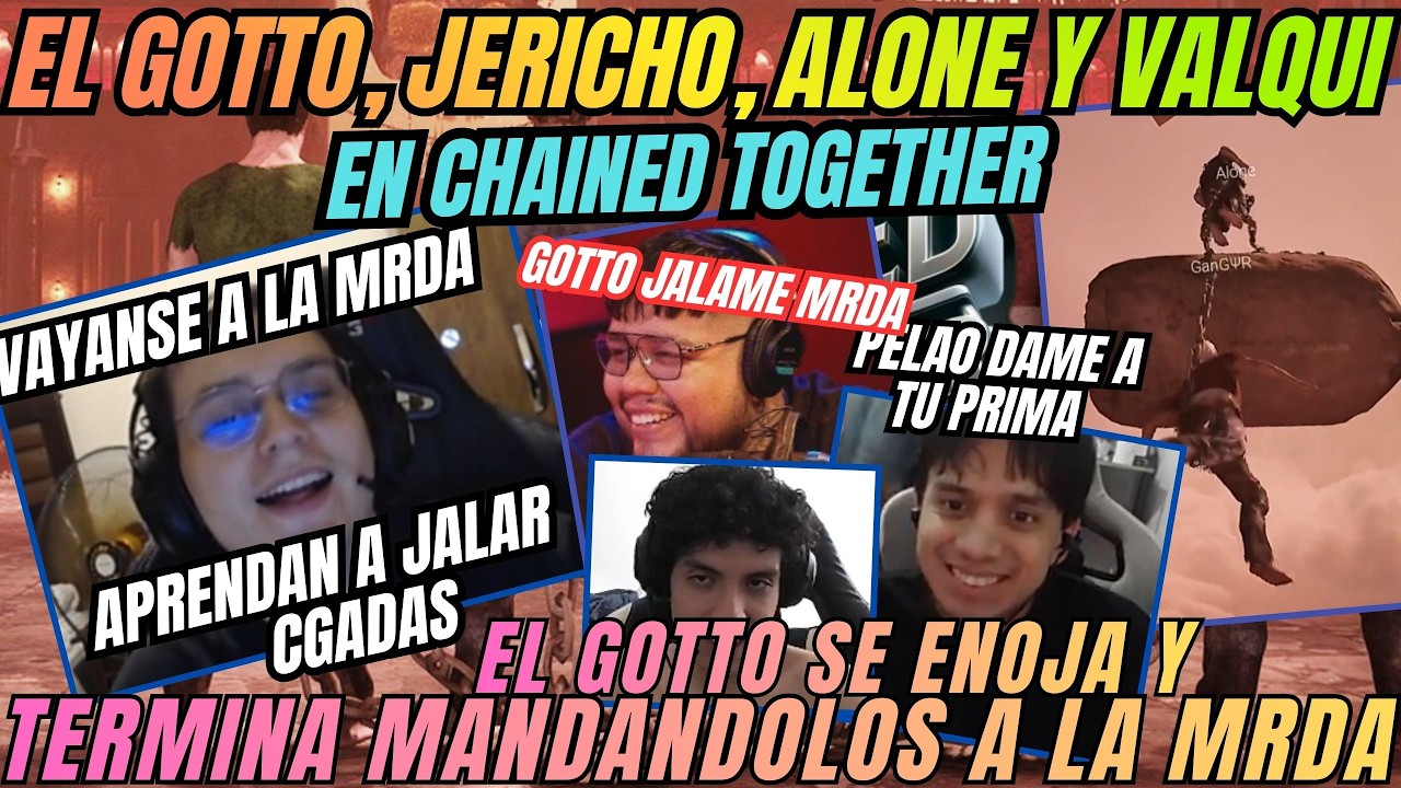 EL GOTTO, JERICHO, ALONE Y VALQUI EN CHAINED TOGETHER - EL GOTTO TERMINA MANDANDOLOS A LA MRDA 😂😂😂