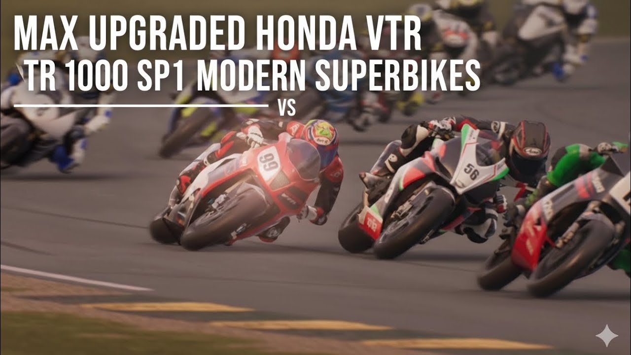 Max Upgraded Honda VTR 1000 SP1 vs. Modern Superbikes🏍💨