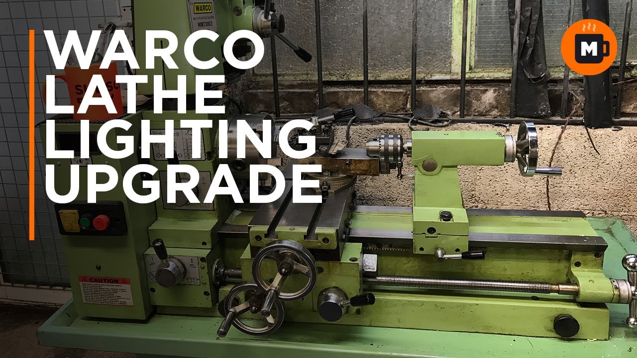Lathe overhead LED upgrade. Now I can see what I'm doing!