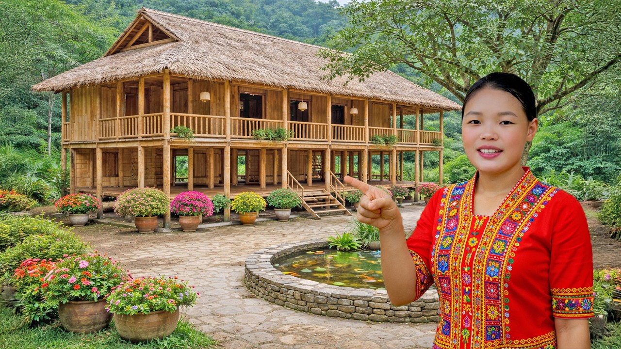 Trieu Huong’s New Bamboo House – Construction Process from Start to Finish | Trieu Mai Huong
