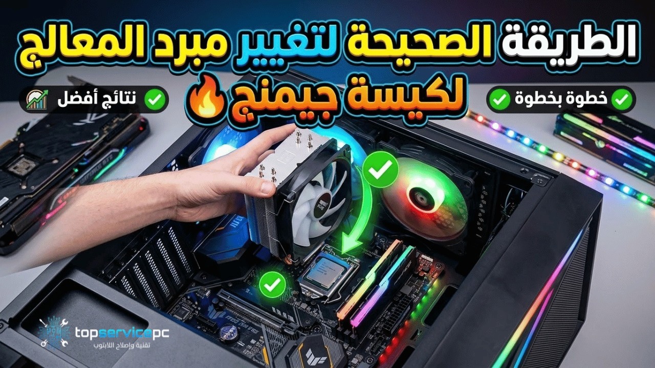 الطريقة الصحيحة لتغيير كولر البروسيسور (مبرد المعالج) لكيسة الجيمنج