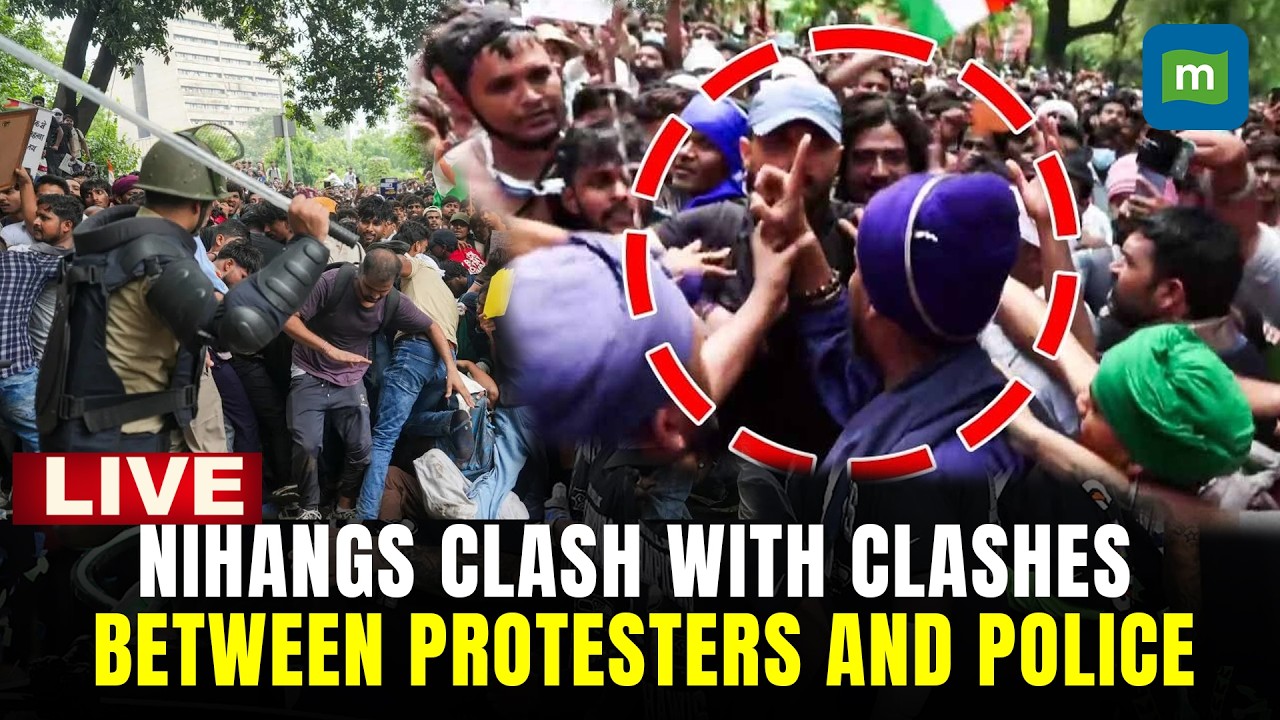 🔴 LIVE: Nihangs & CJP Protesters Face Off at Jantar Mantar | Tense Scenes in Delhi | Breaking News