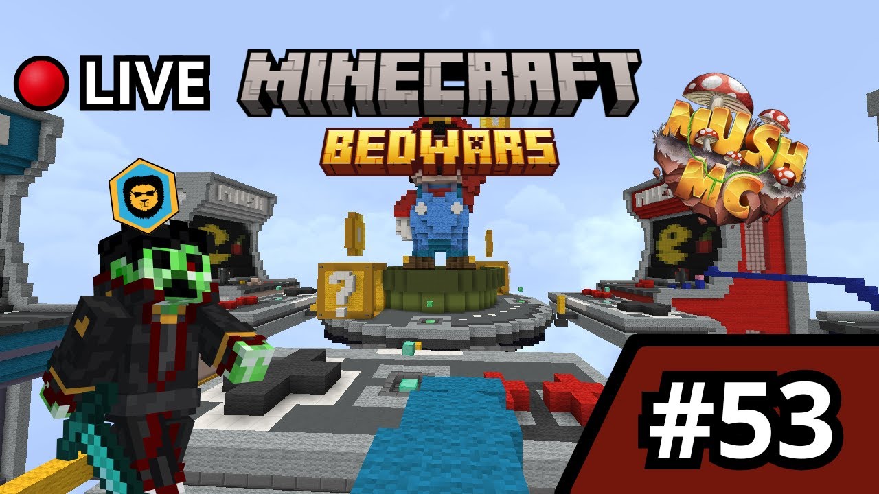 🔴LIVE de BedWars #53 jogando com vocês no Mush