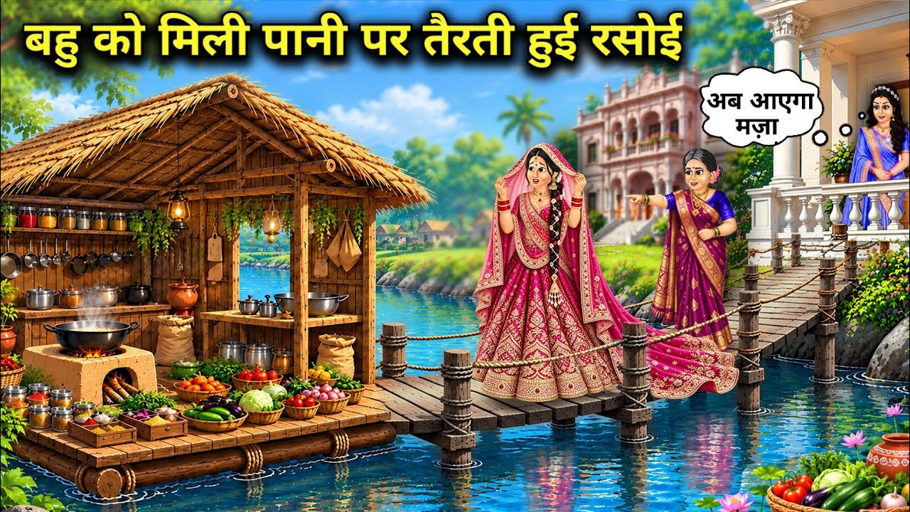 The Daughter-in-Law Finds a Floating Kitchen || Hindi Cartoon Stories || The Daughter-in-Law Find...