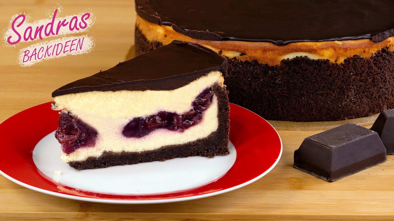 Schwarzwälder Käsekuchen oder ein Schoko Käsekuchen mit Kirschen