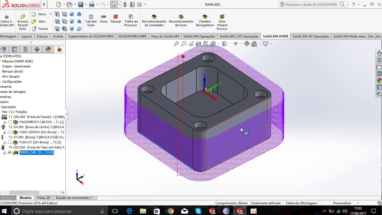 Criando templates no SolidCAM