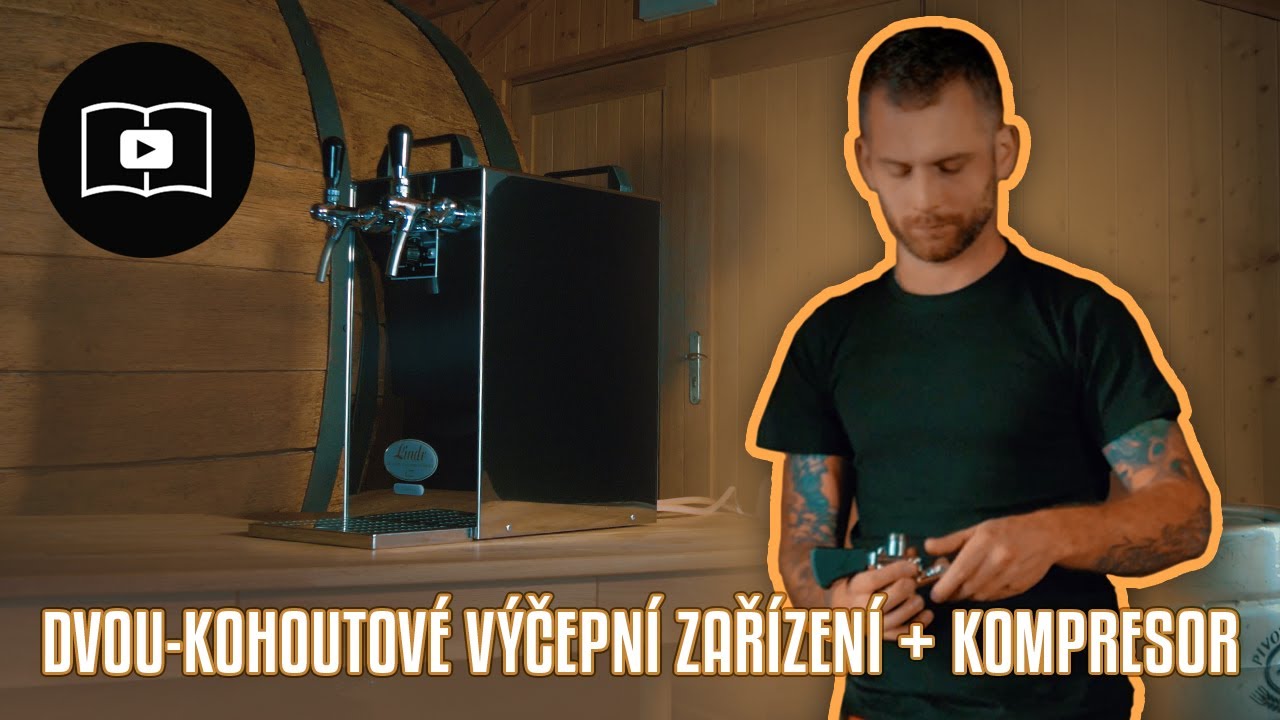 Jak zapojit dvoukohoutov&eacute; v&yacute;čepn&iacute; zař&iacute;zen&iacute; LINDR za použit&iacute; vestavěn&eacute;ho vzduchov&eacute;ho kompresoru