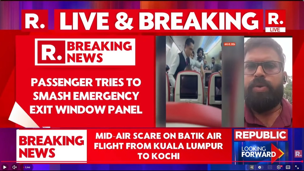 BREAKING LIVE: Mid-Air Scare On Kuala Lumpur-Kochi Flight As Passenger Tries To Open Emergency Exit