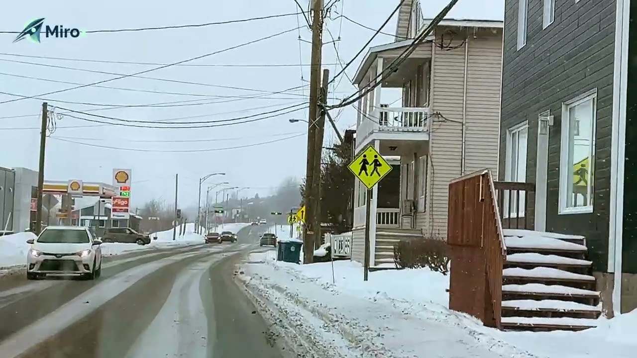 Relaxing Snow Drive in Québec | Quiet Winter Roads