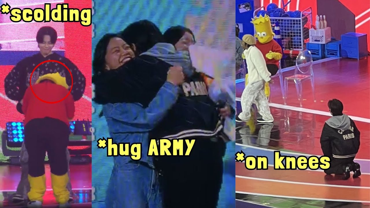 Crying why was Taehyung on his knees during the dance battle😭 Taehyung hugging all the Armys