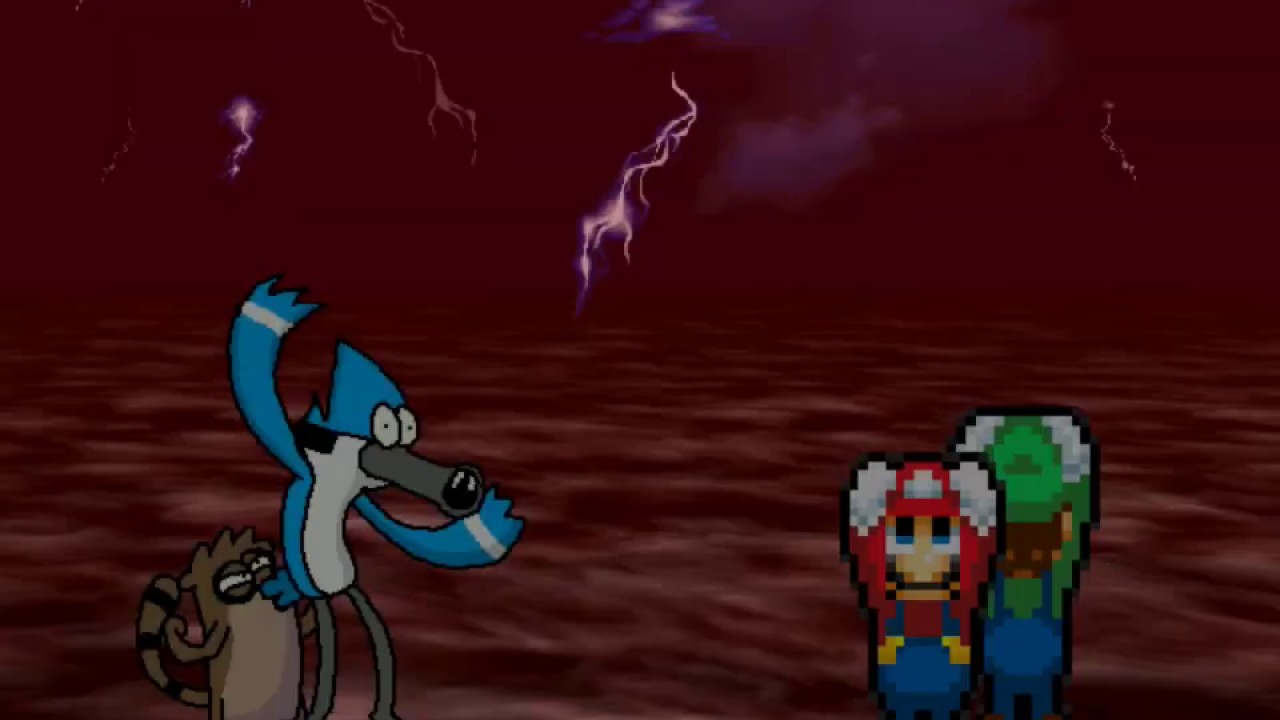 M.U.G.E.N: Mordecai & Rigby Vs Mario & Luigi