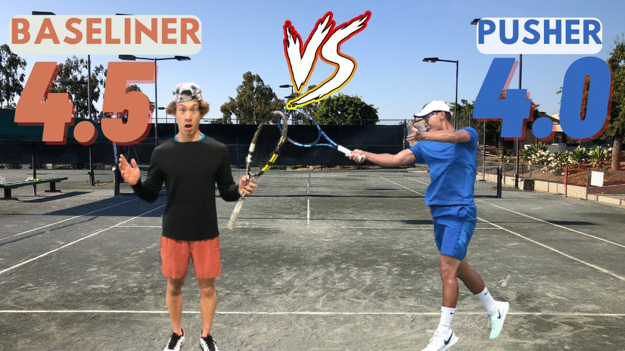 USTA 4.5 Baseliner vs. USTA 4.0 Pusher | Singles Tennis Set with Steven & Winston on CLAY COURT
