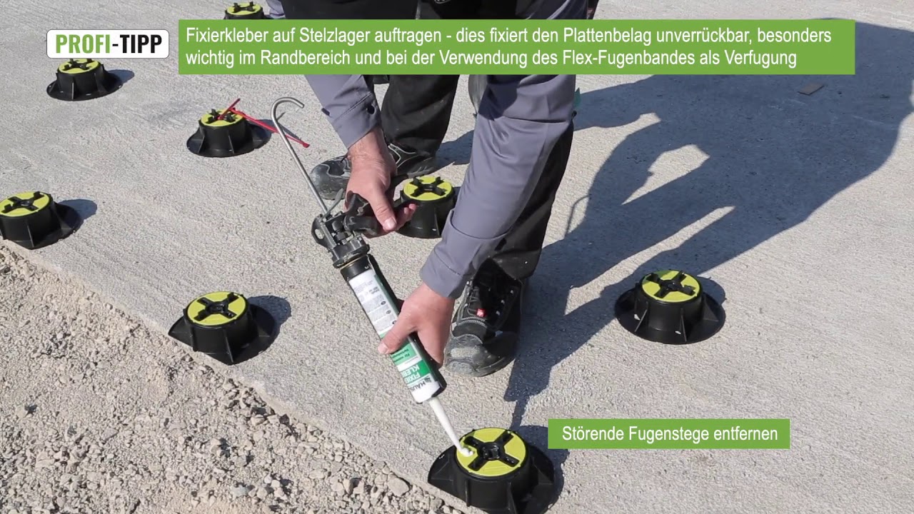 Häusler GesmbH Verarbeitungsvideo - Verlegung Outdoor Keramik / Feinsteinzeug auf Stelzlager