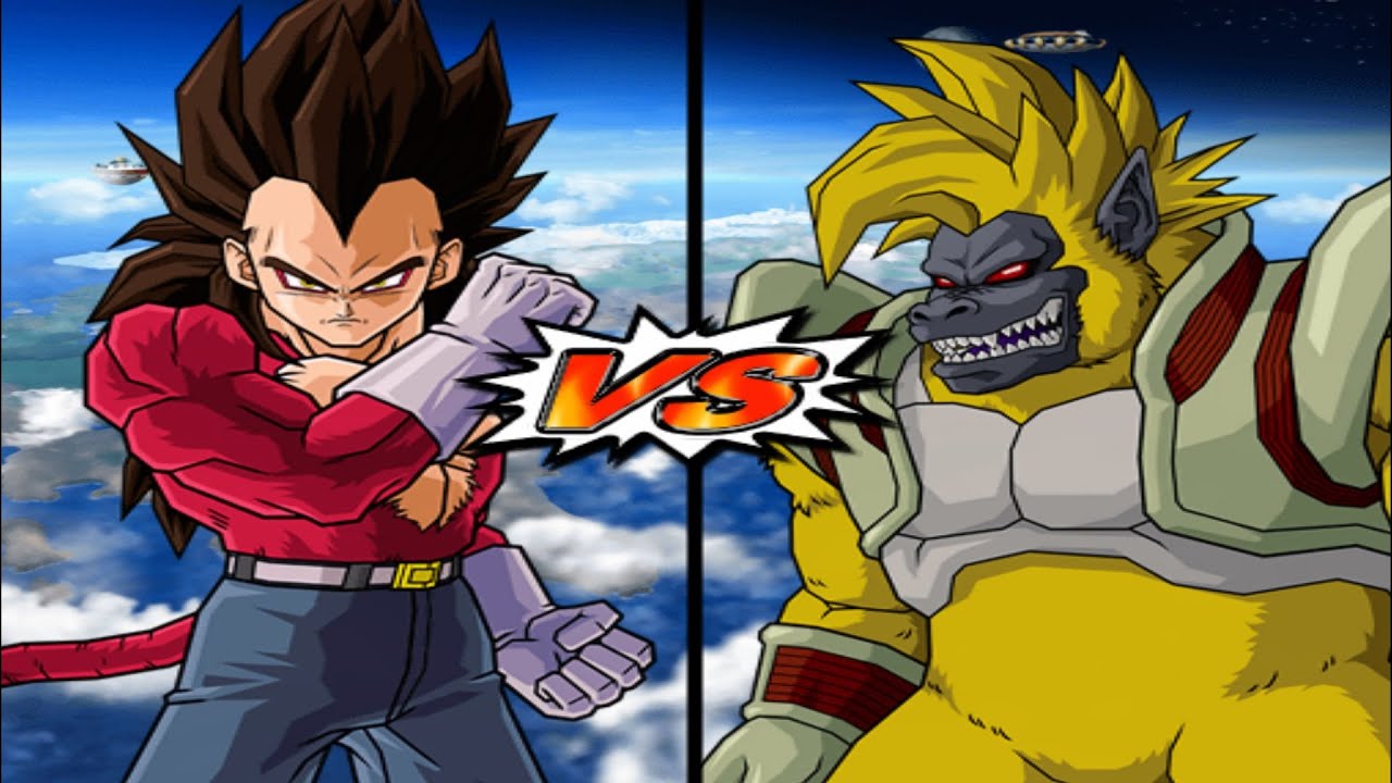 Vegeta SSJ4 VS Great Ape Baby [Red Potara] | DBZ Budokai Tenkaichi 3【1080P】