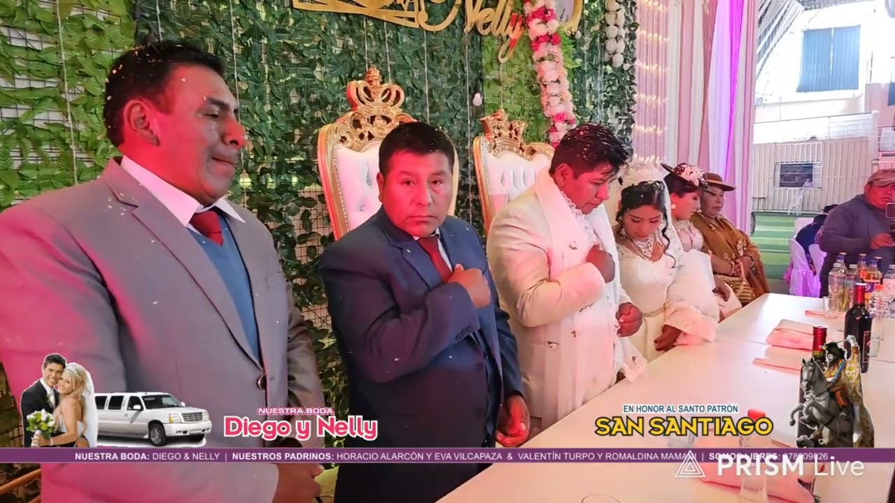 MATRIMONIO DE DIEGO & NELLY, ALFERADOS DE SAN SANTIAGO EN SAN AGUSTÍN DE LACONI