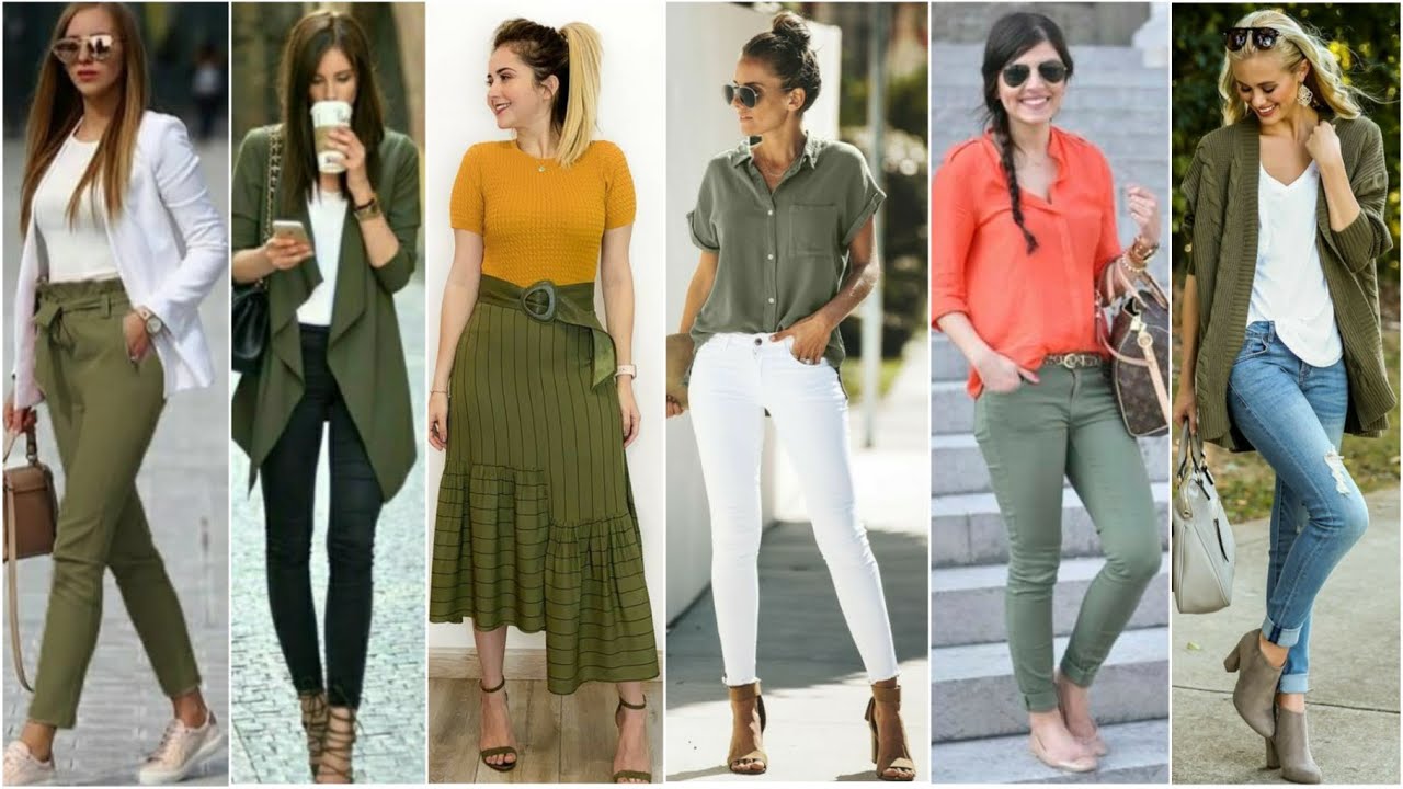 BELLISIMAS COMBINACIONES EN COLOR VERDE OLIVA 💚😍 LOOKS PARA TODA OCASION