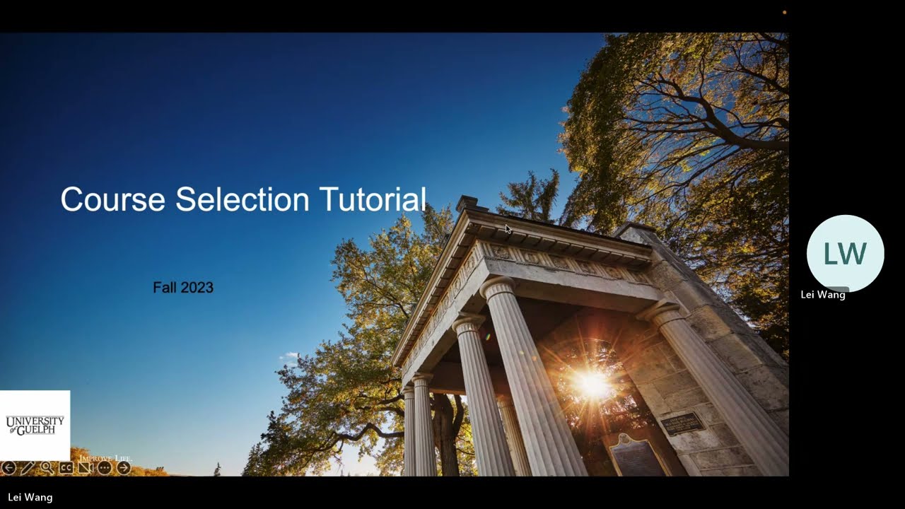 Course Selection Tutorial