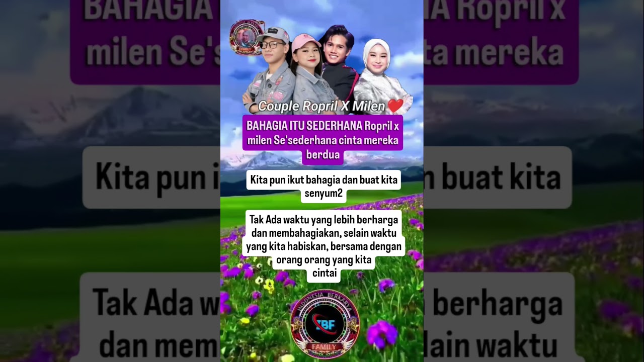 Ropril Milen Bahagia itu sederhana#viral #fyp#viralshorts