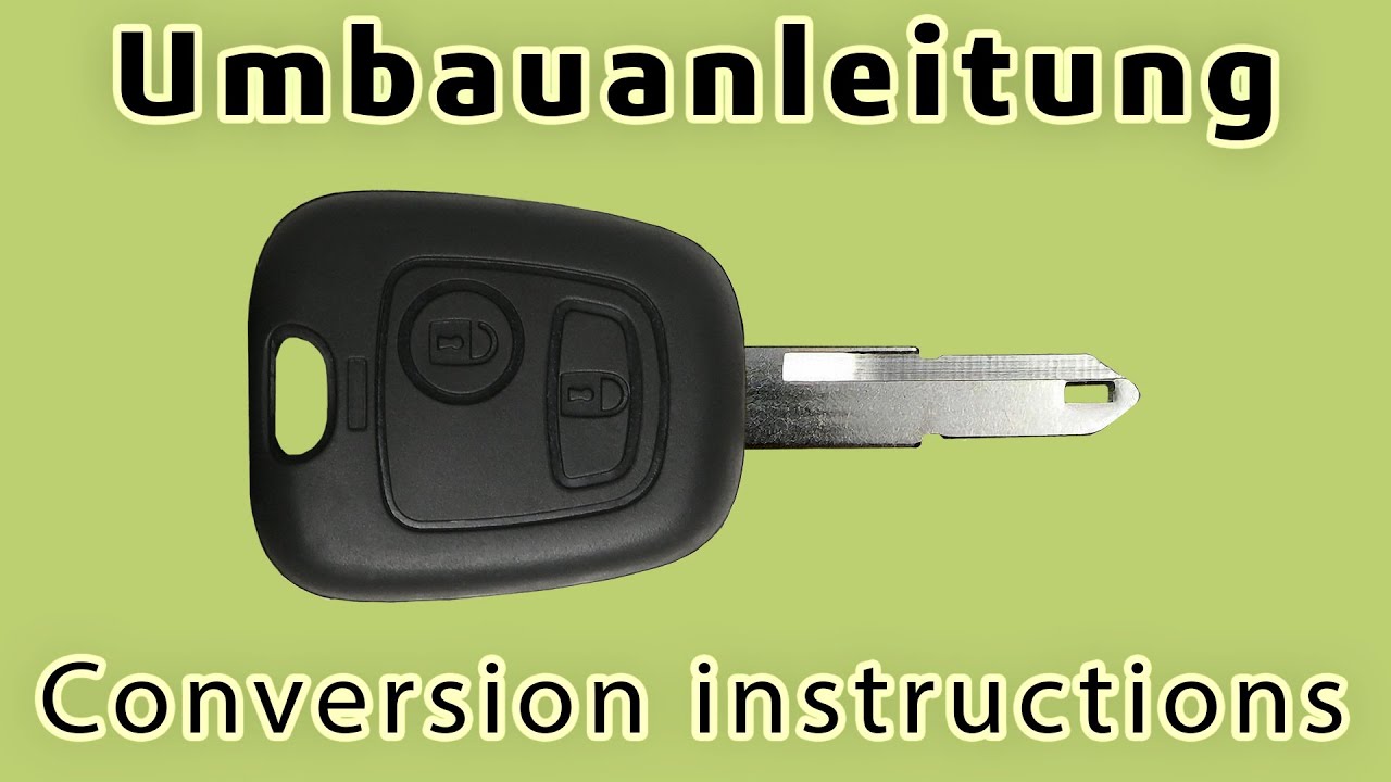 Ersatz Schlüssel Gehäuse wechseln passend für Peugeot 206