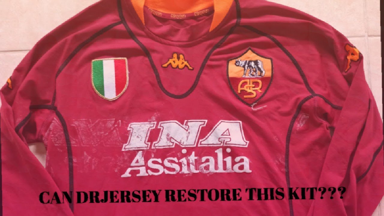 #34 As Roma home kit 2000/01 sponsor and nameset restoration.
