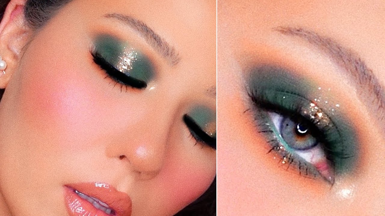 Holiday Green & Gold Halo Eyeshadow Tutorial