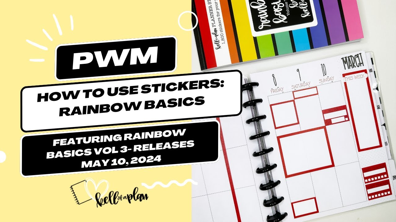 HOW TO USE STICKERS- rainbow basics volume 3
