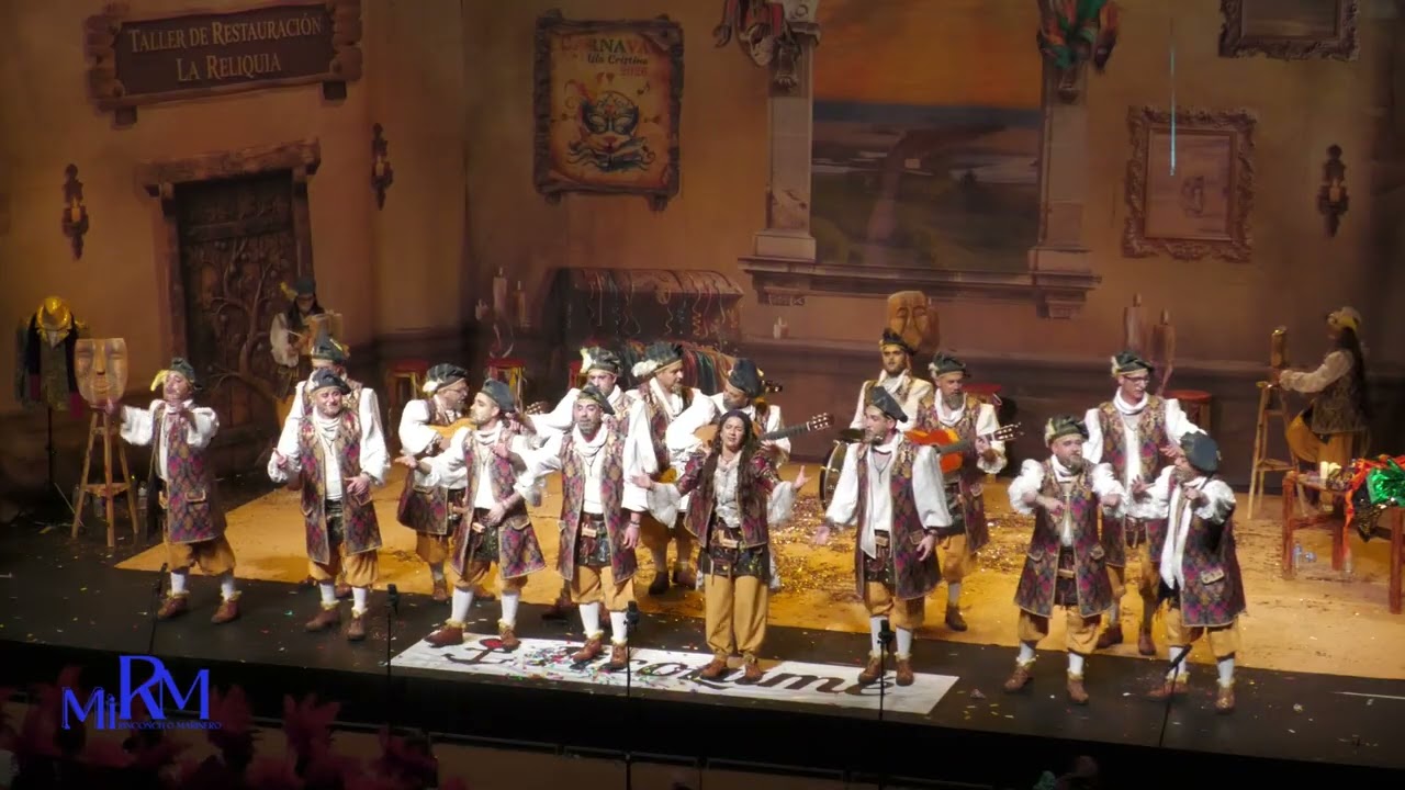 COMPARSA LOS RESTAURADORES  LVIII CONCURSO AGRUPACIONES FINAL DEL CARNAVAL DE ISLA CRISTINA