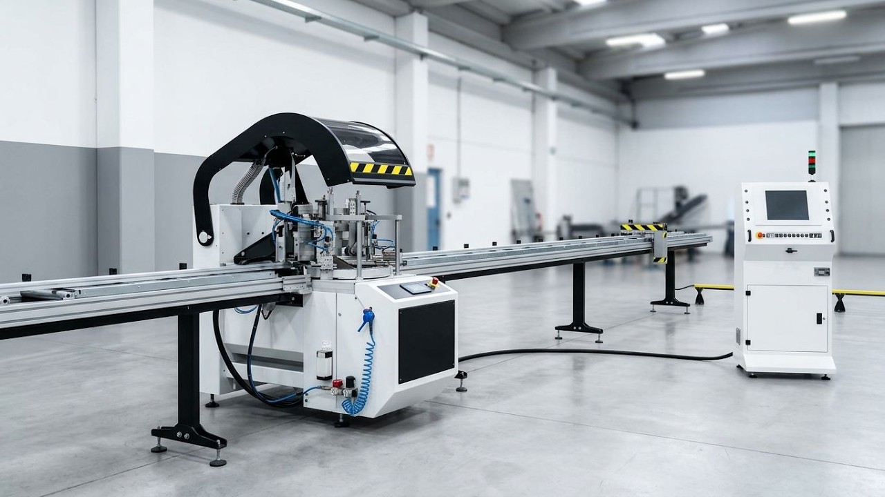 Piła do cięcia aluminium z automatycznym podajnikiem Ø 550 Marlin CNC Jednogłowicowe centrum tnące