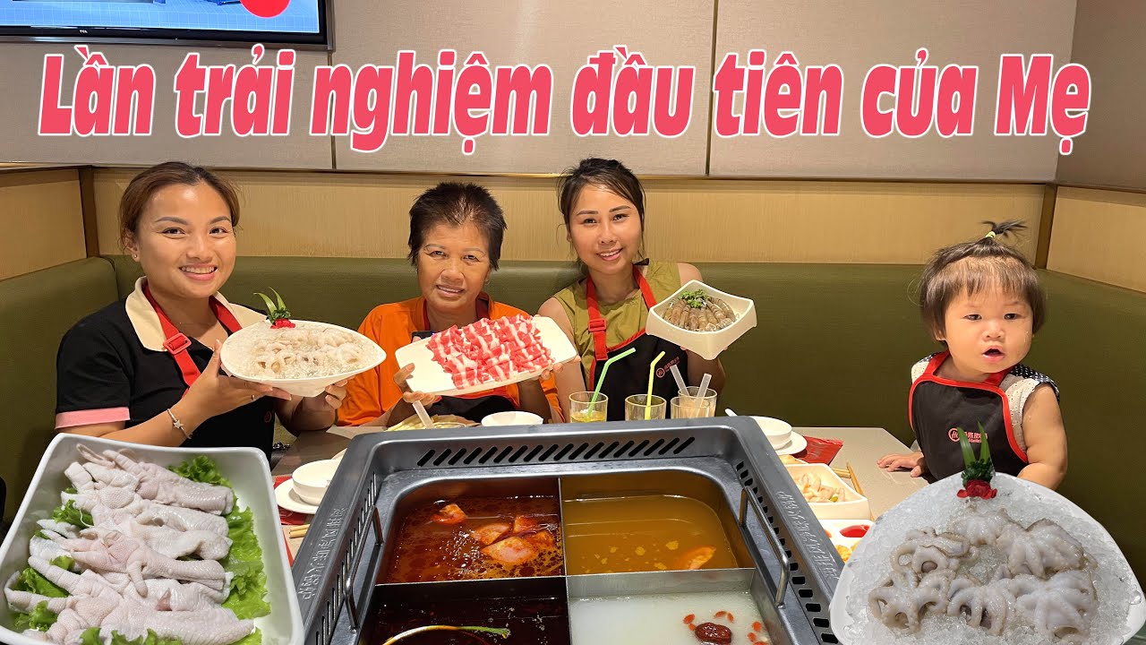 Dẫn mẹ đi ăn lẩu Haidilao - Phản ứng của mẹ khi lần đầu tiên thấy múa mì #1229