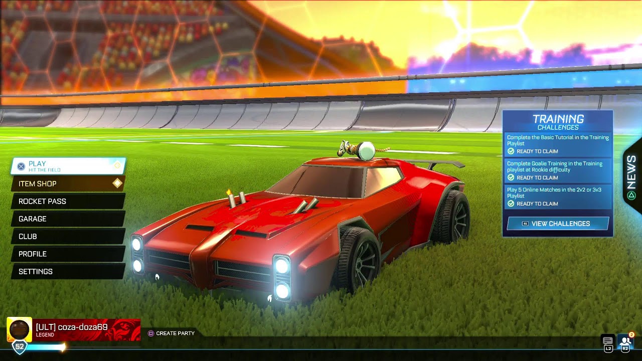 Playing rocket leauge