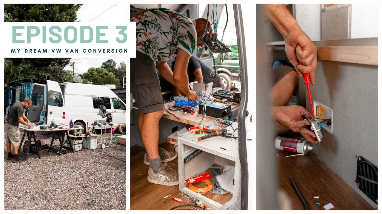 VW T5 Van Conversion, EP 3: Electrics, kitchen and roof rack