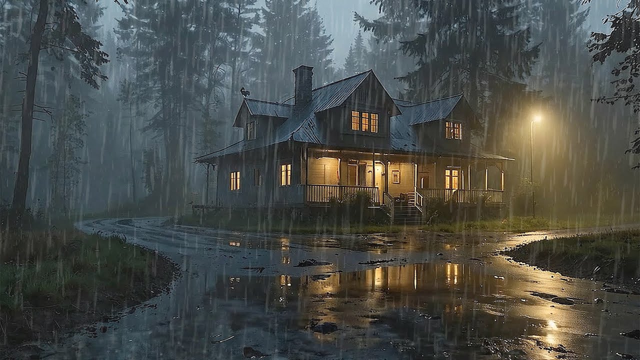 🌧️ Fall Asleep Quickly with Stormy Rain Sounds | Perfect White Noise for Study, Relaxation, & Sleep