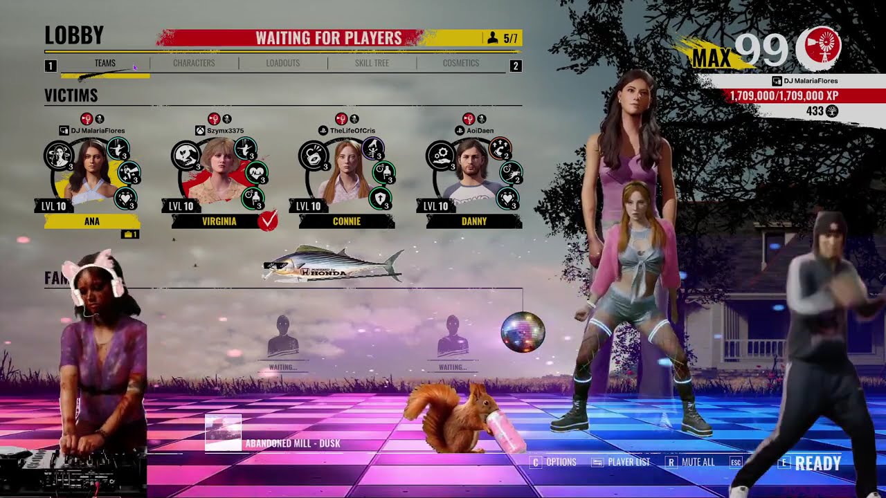 The Texas Chain Saw Massacre - Lobby RAVE 🌸 & GAMEPLAY (No Mic) + Music | DJMalariaFlores Stream#4.2