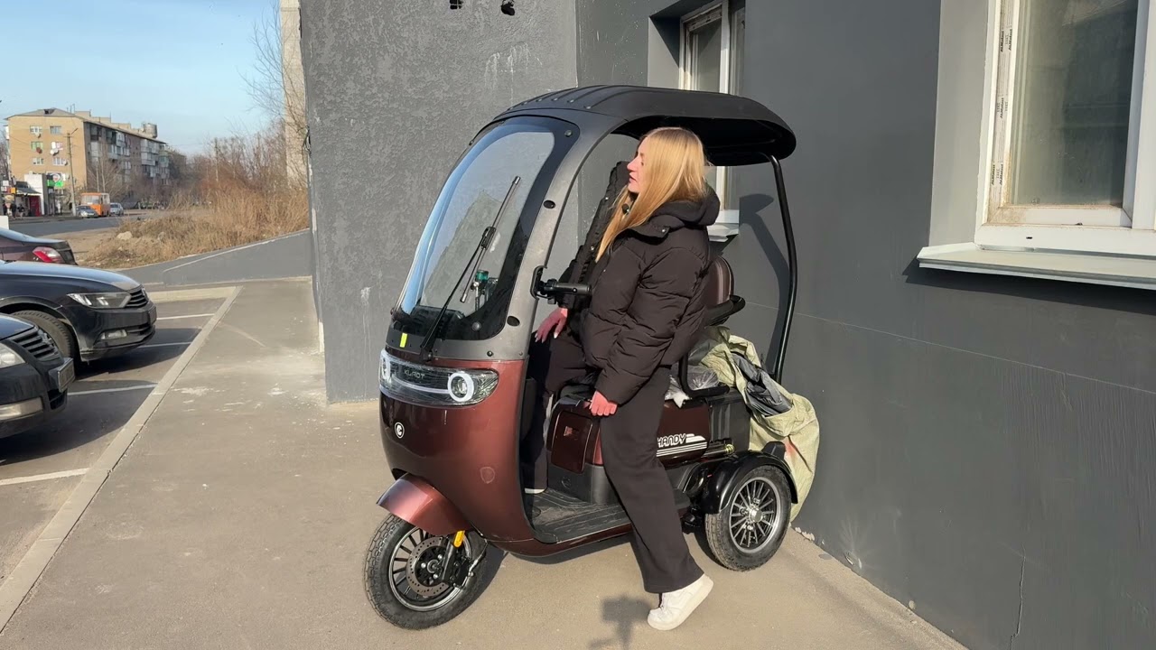Електричний трицикл з дахом Corso Handy 800W, 72V/20Ah електротрайк