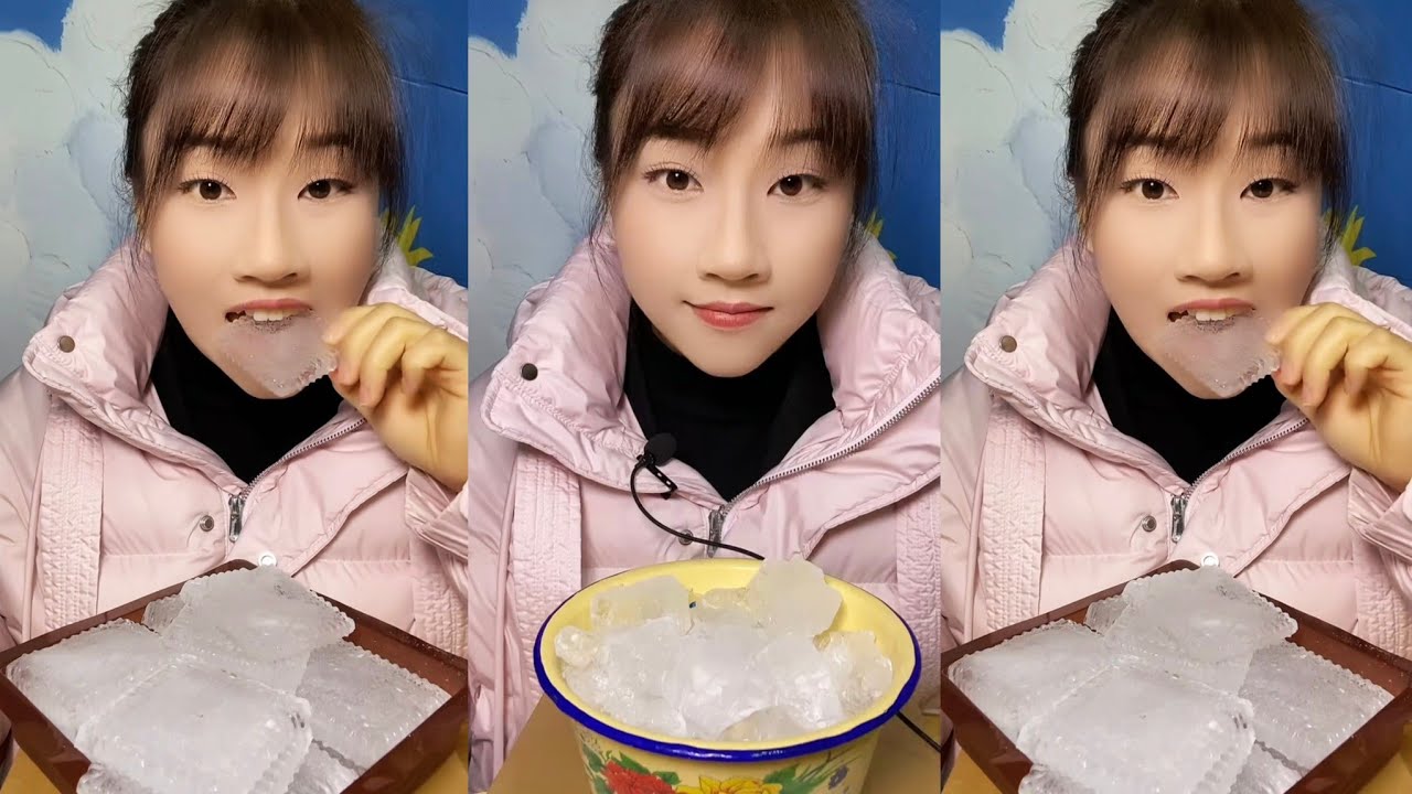 LZM / ASMR HARD ICE EATING / WATER BOTTLE / THIN ICE MUKBANG
