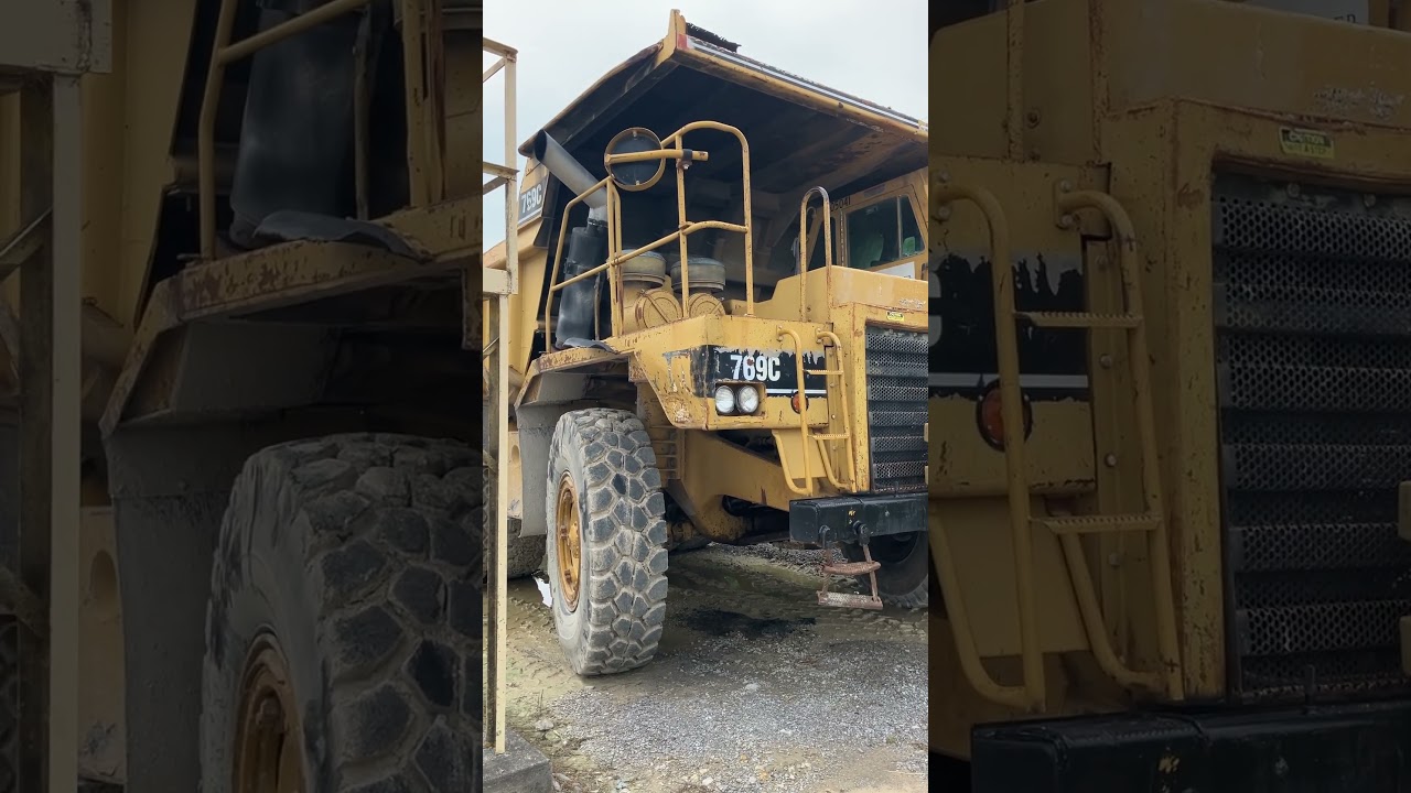 Starting a Caterpillar 769C haul truck. Cat 3408 18 liter V8 diesel engine, 2,000 ft-lbs of torque.