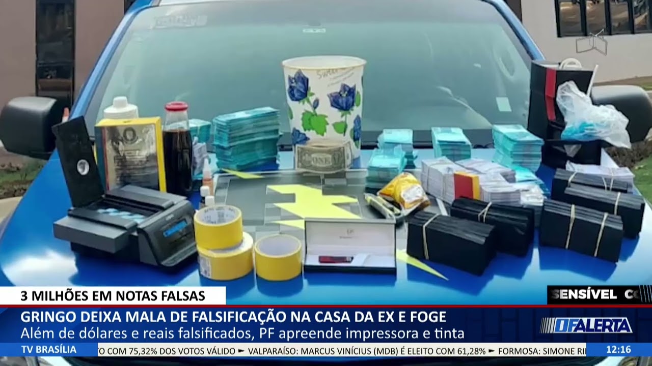 DF ALERTA - Gringo deixa mala de falsificação na casa da ex e foge