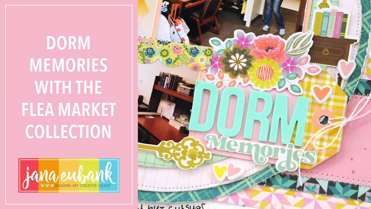 Using Circle Templates for a Background | Scrapbooking Ideas | Simple Stories Flea Market collection