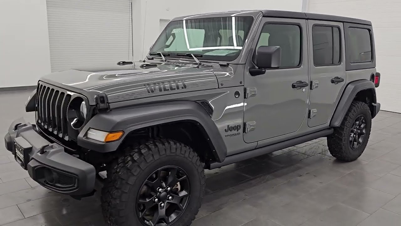2021 JEEP WRANGLER UNLIMITED WILLYS SPORT STING GRAY 4K WALKAROUND 14977Z SOLD!