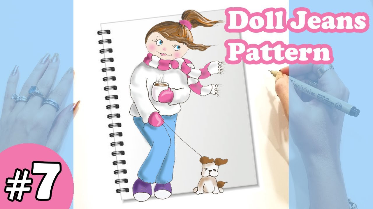 Doll Clothes Pattern Sketch & Reveal | Watch me draw Episode 7