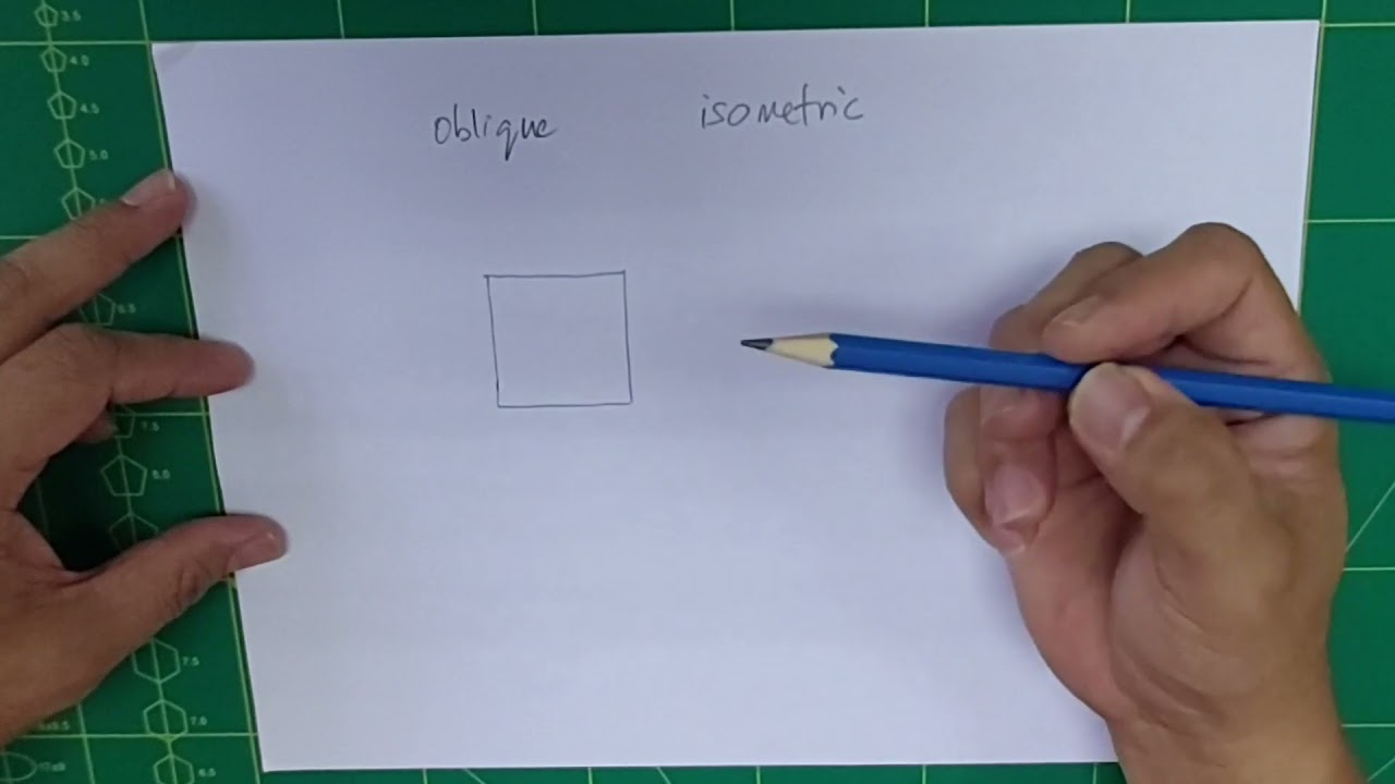 How to sketch in 3D (Oblique vs Isometric) Part 1
