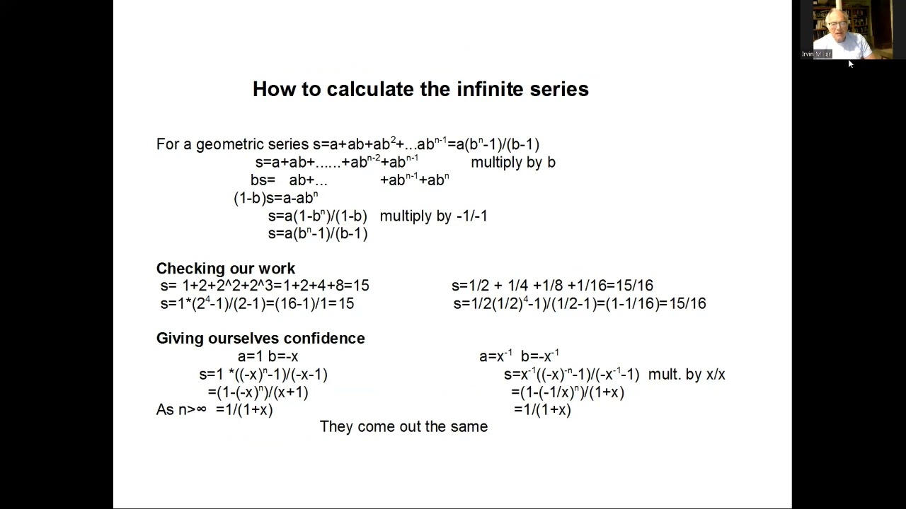 Power Series of 1/(1+x)