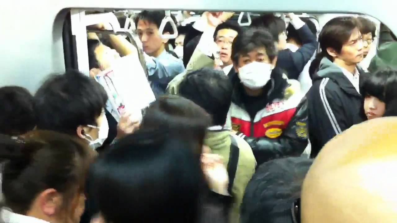 Tokyo Metro crowded April 3rd 2012