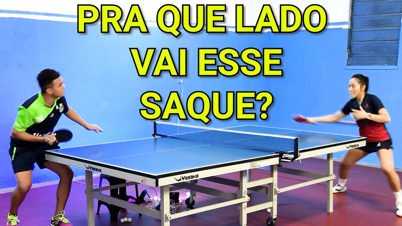 SAQUE COM A PARTE DE TRÁS DA RAQUETE NO TÊNIS DE MESA
