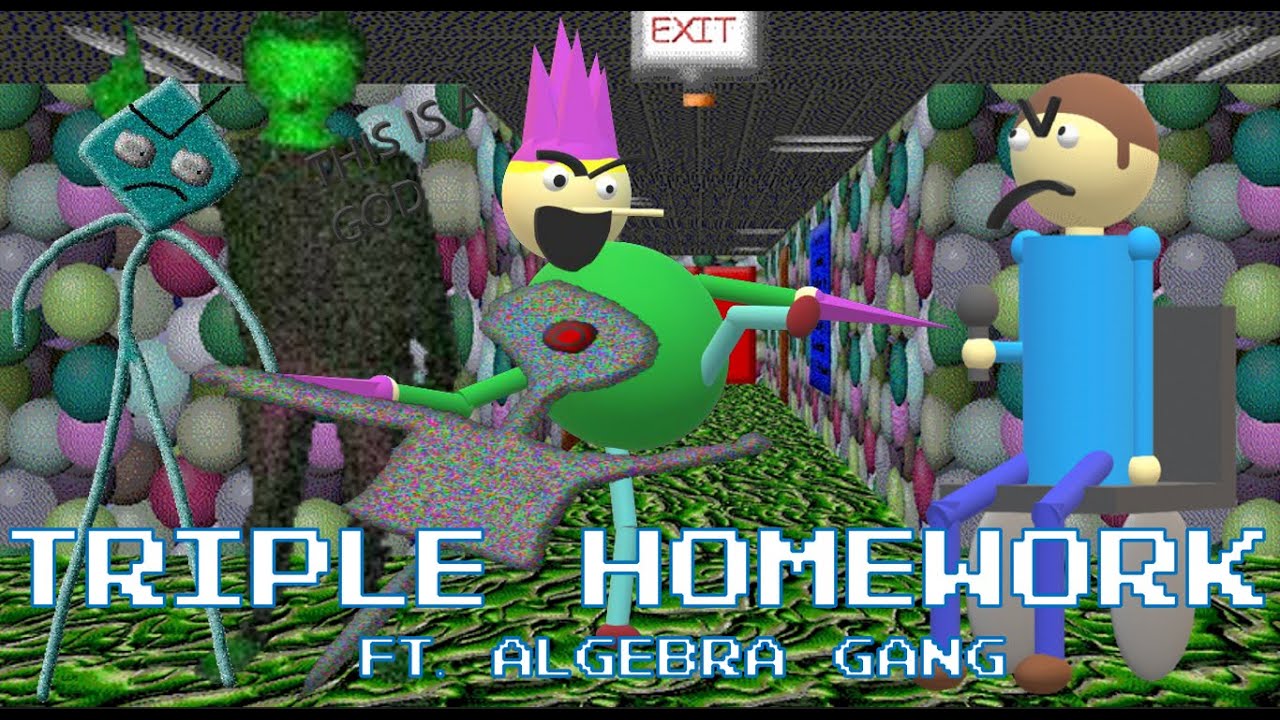 NOT MORE MATHS! FNF: Triple Homework [Triple Trouble Cover ft. Algebra Gang] [MOD SHOWCASE] [FC]